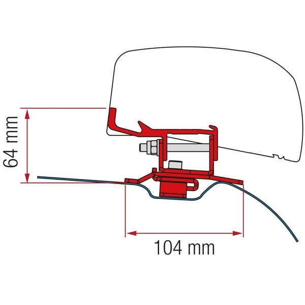 Adapter PSA Markisenhalter F40