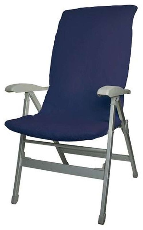 Gepolsterter Frotteebezug M für Campingstühle dunkelblau