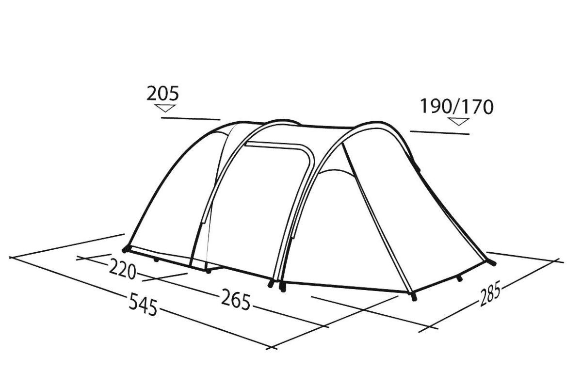 5 Personen Kuppelzelt Paso Flex 5