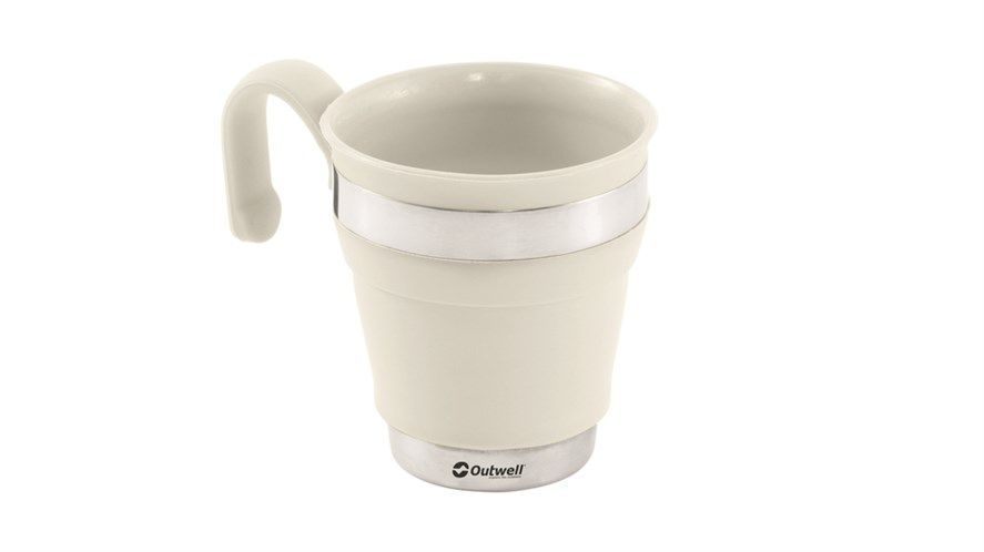 Collaps Becher in Creme Weiß