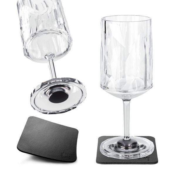 Magnet-Kunststoffgläser Weinglas 200 ml, 2er-Set (crystal)