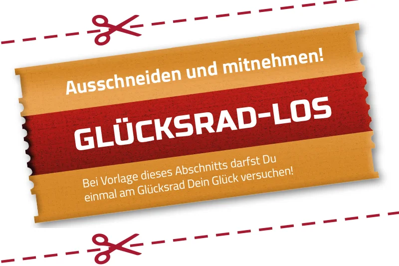 Glücksrad-Los zum Frühlingsfest