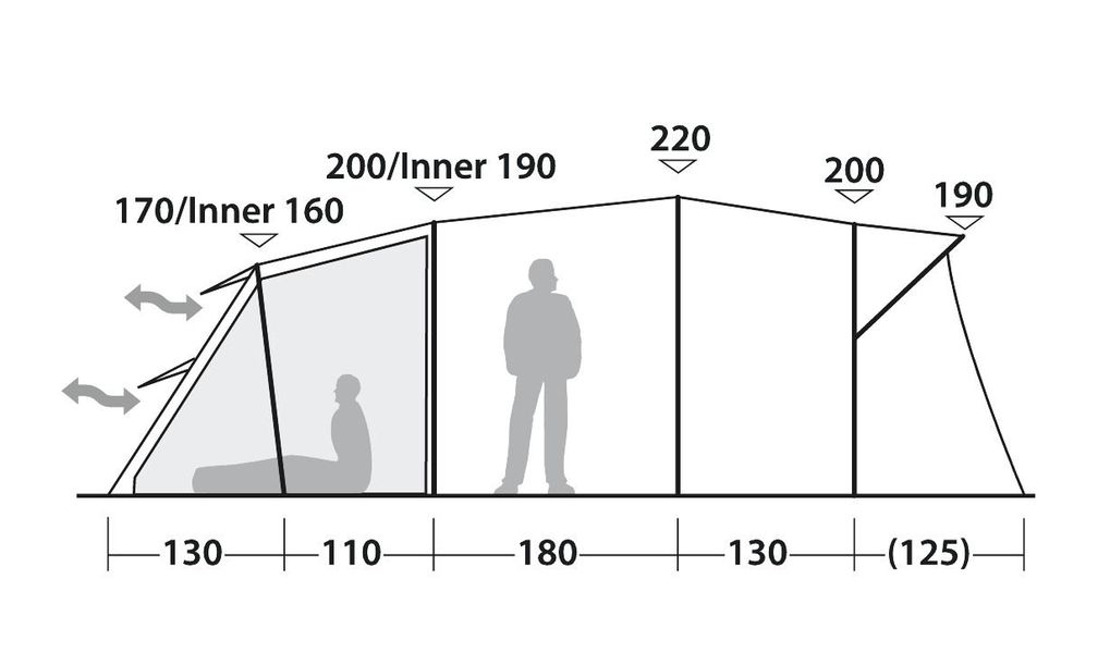 Tunnelzelt Eagle Rock 5XP - Ausstellungsstück -