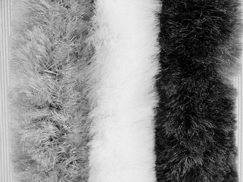 Flauschvorhang 56x185cm grau/weiß/schwarz