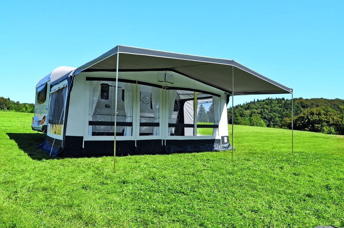 Eurotrail Kombi Sonnendach für Vorzelte Giebelmaß: 206-218 cm T=240cm Umlauf 800-825cm