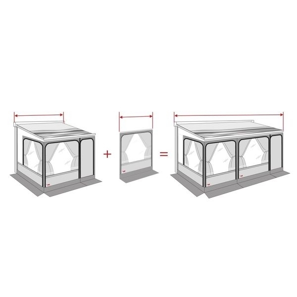 Frontwanderweiterung für Privacy Room 25 cm