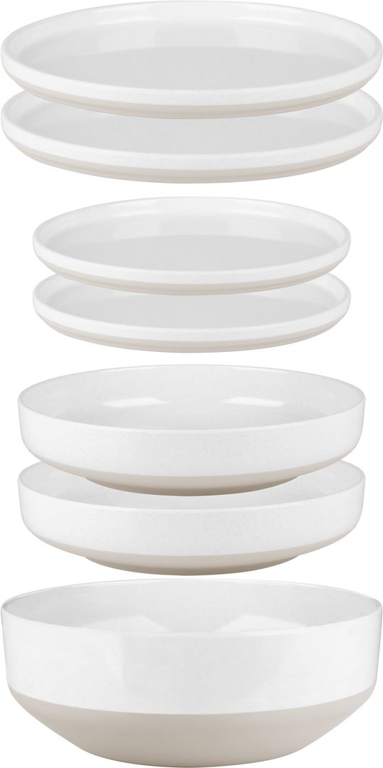 Geschirrset 6 in 1 Odette weiß