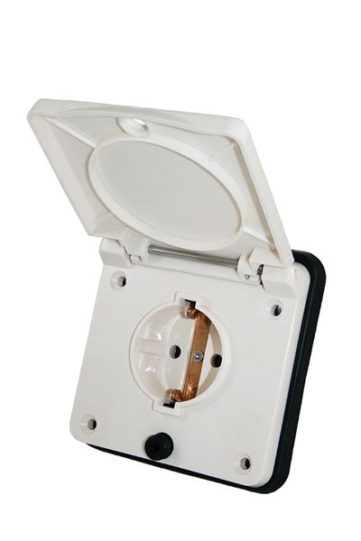 Außensteckdose 220V - weiß