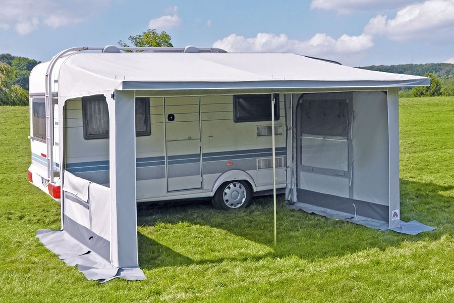 Dauerstand Teilzelt Wien 350 x 240 cm Einzug rechts Fotozelt