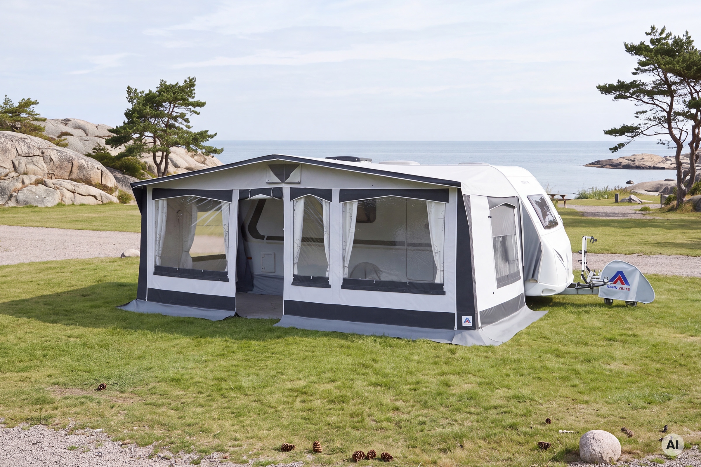 Dauerstandzelt Bornholm Tiefe 240 cm