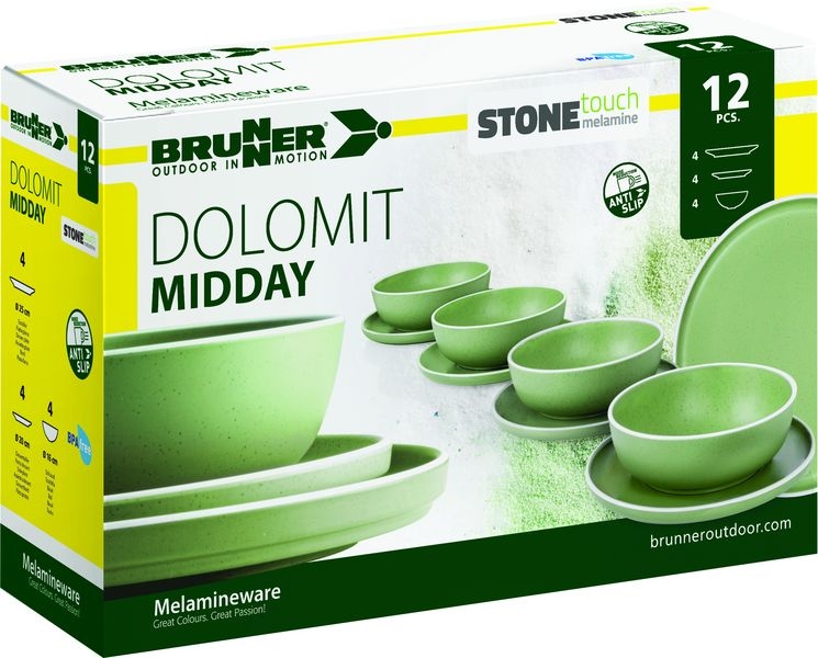 Geschirrset Midday Dolomit Green 12-teilig