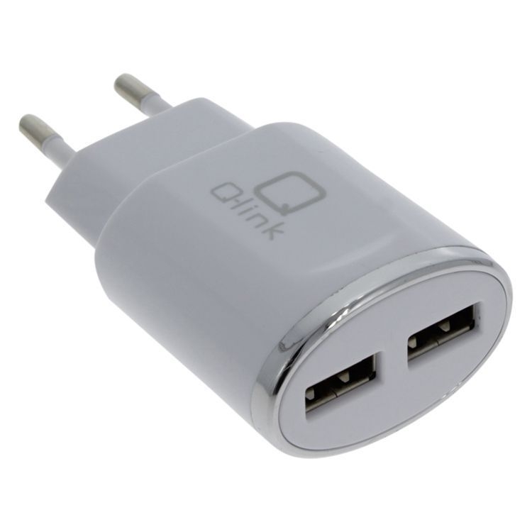 Q-Link Stecker für den 230V-Betrieb mit 2 USB-Anschlüssen