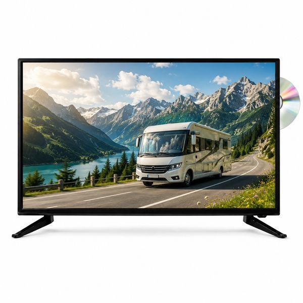 Antarion Fernseher 32 Zoll mit DVD, DVB-T2 und DVB-S2