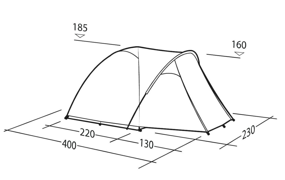 4 Personen Kuppelzelt Lago Flex 4