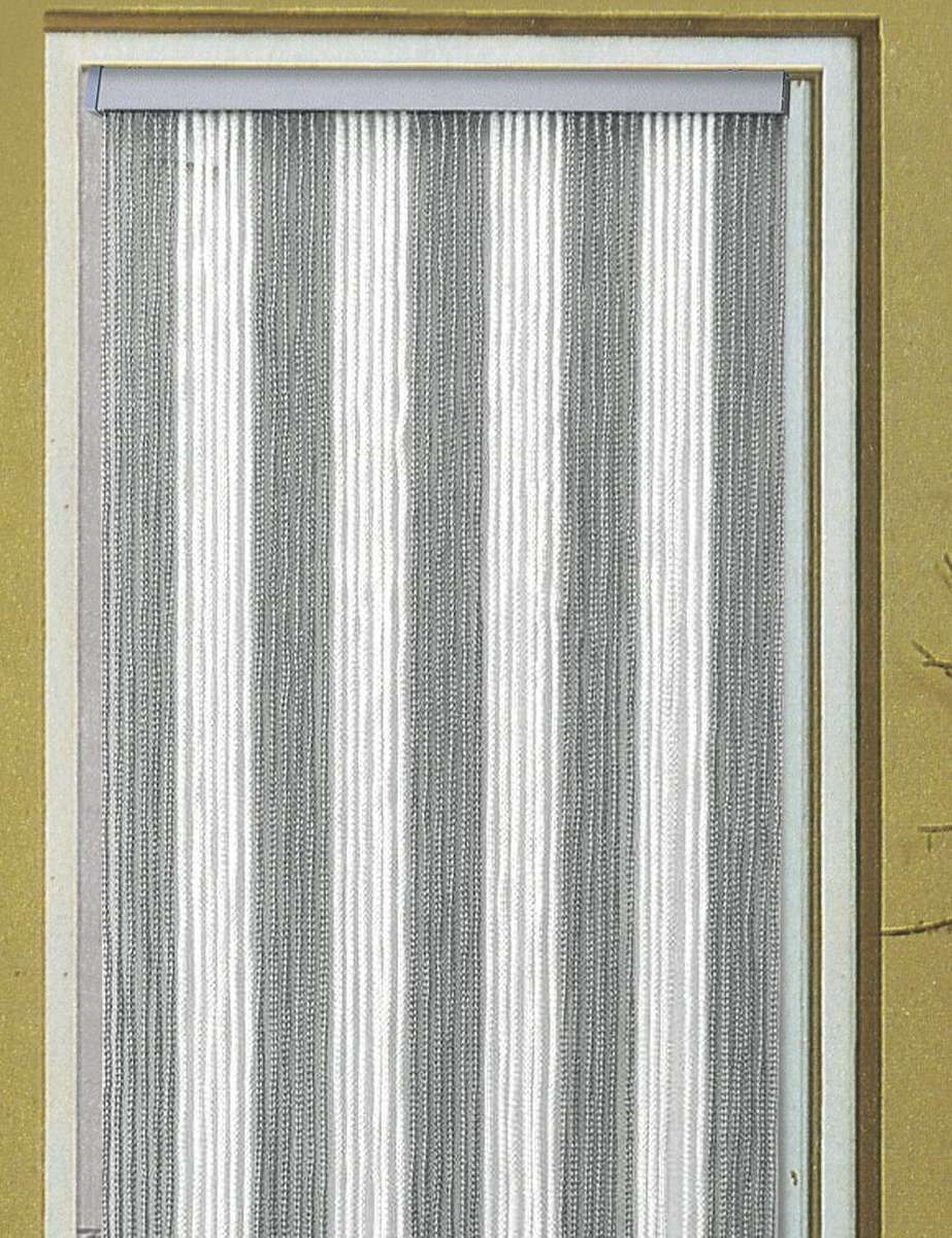 Türvorhang Korda 60 x 190 cm, weiß/silber