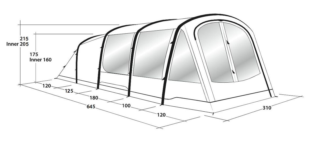 4 Personen Tunnelzelt Windham 4 Air Muster