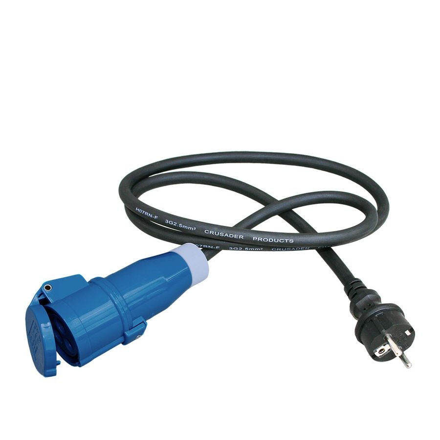 Adapterkabel 1,5m CEE-Kupplung auf Schuko-Stecker