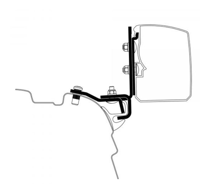 Adapter VW T5 / T6 mit Brandrup Rail für Thule 3200