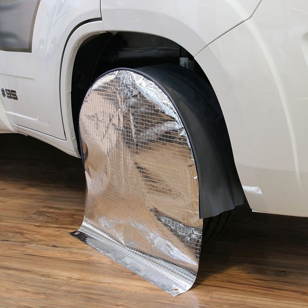 Radschutzhülle mit Sonnenreflektion für 1-Achs-Wohnwagen