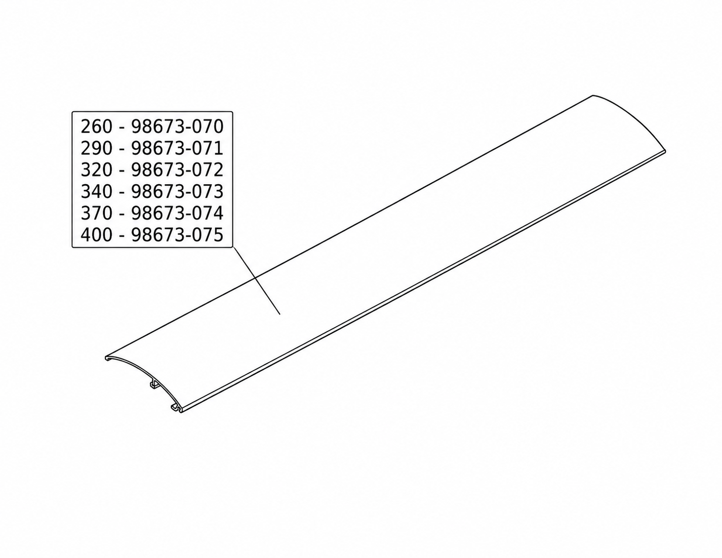 Gehäusedeckel für F65S 370 cm Deep Black, B-Ware