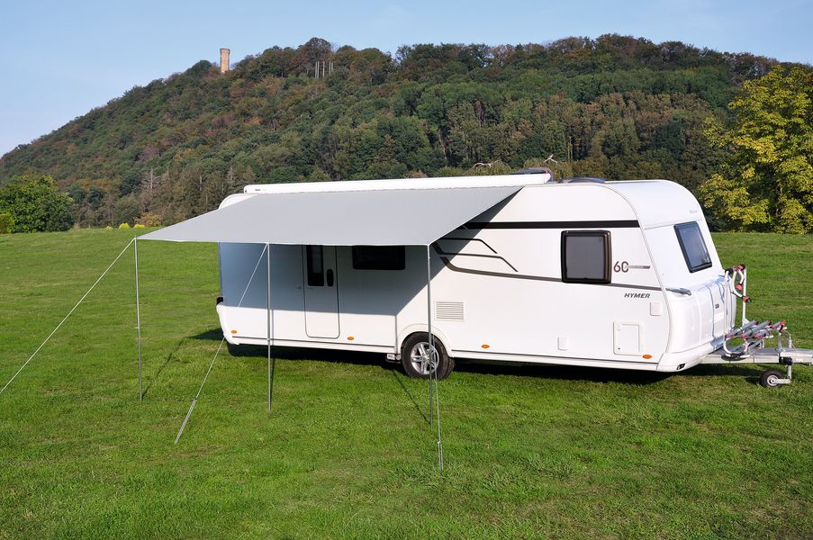 Universal Sonnendach WR200 Farbe hellgrau inkl. Aufstellstangen