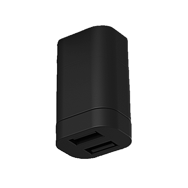 Lanciano Doppel-USB-A Steckdose, schwarz