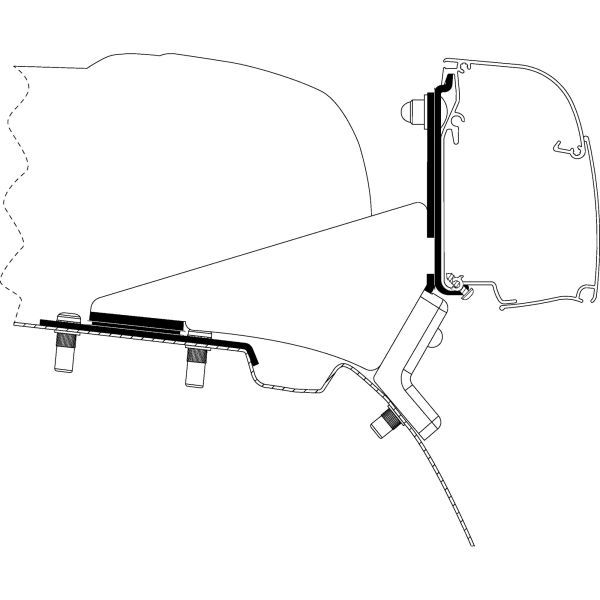 Adapter MB Vito / V-Klasse mit SCA-Aufstelldach für Thule 4200