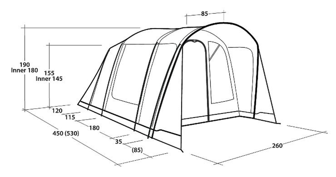 4 Personen Tunnelzelt Durango 4