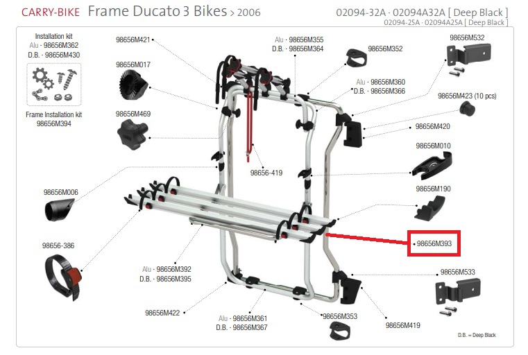 Ersatzteil 98656M393 Kit Frame CB DJ Ducato