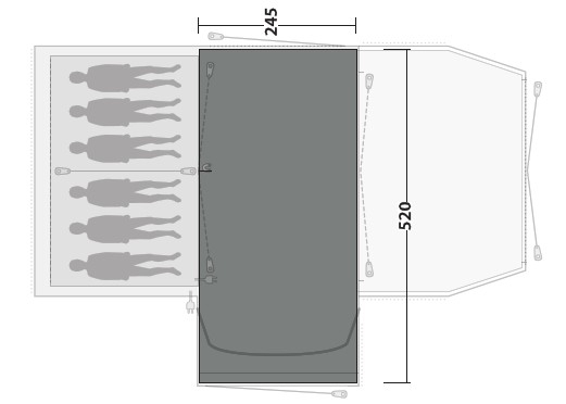 Teppich für Ferienzelt Bayland 6P