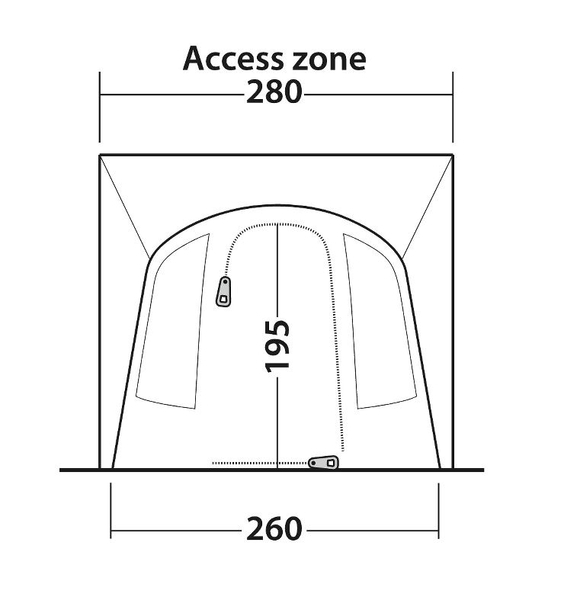 Frei stehendes Busvorzelt Santa Monica Air Mid/tall
