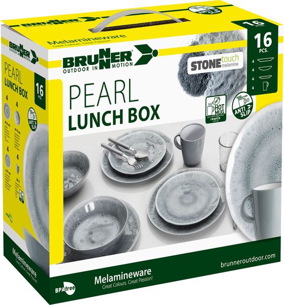 Geschirrset Lunch Box Pearl 16-teilig
