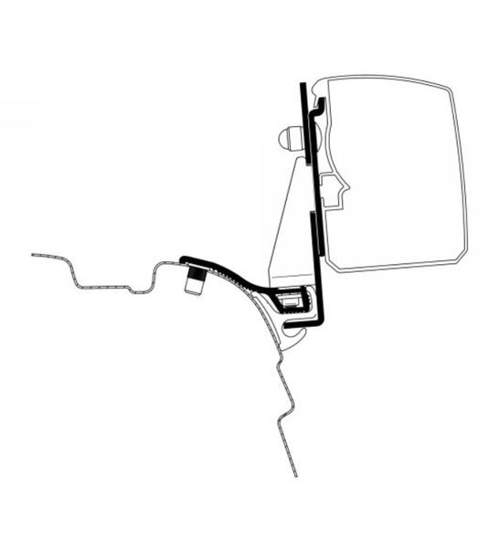 Adapter VW T5/T6 kurzer Radstand mit Reimo Multi Rail für Thule 3200