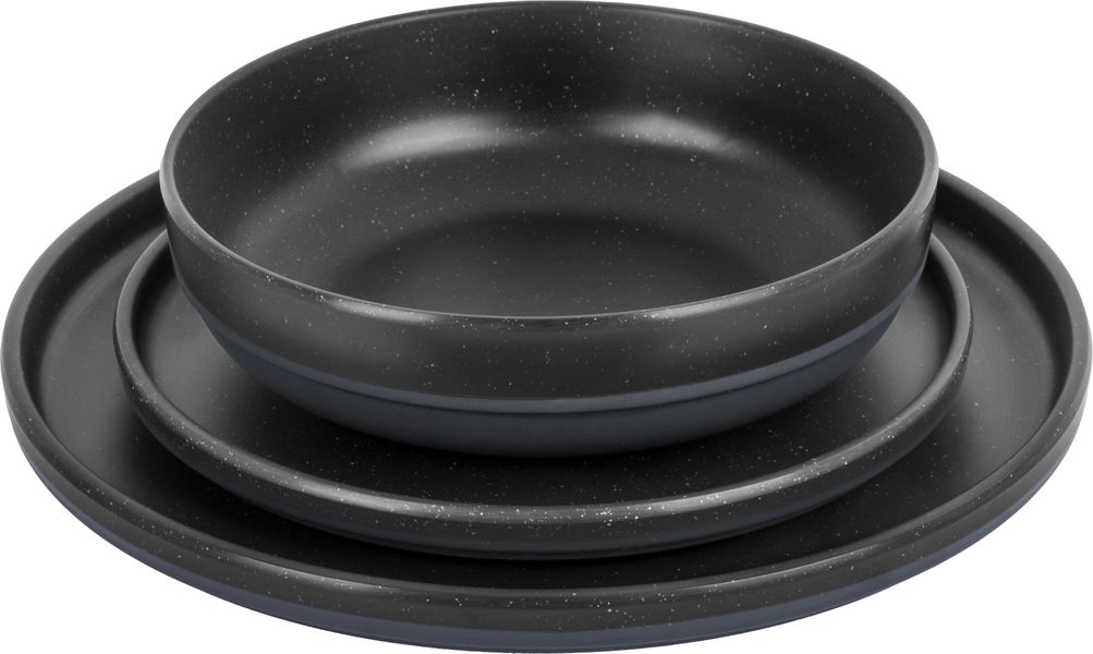 Geschirrset Midday Odette double black 12-teilig