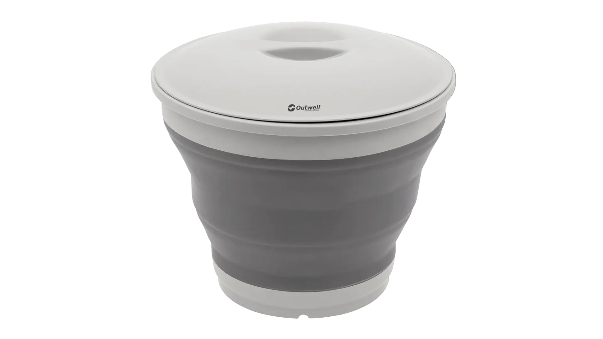 Faltbarer Collaps Eimer mit Deckel Grey Mist