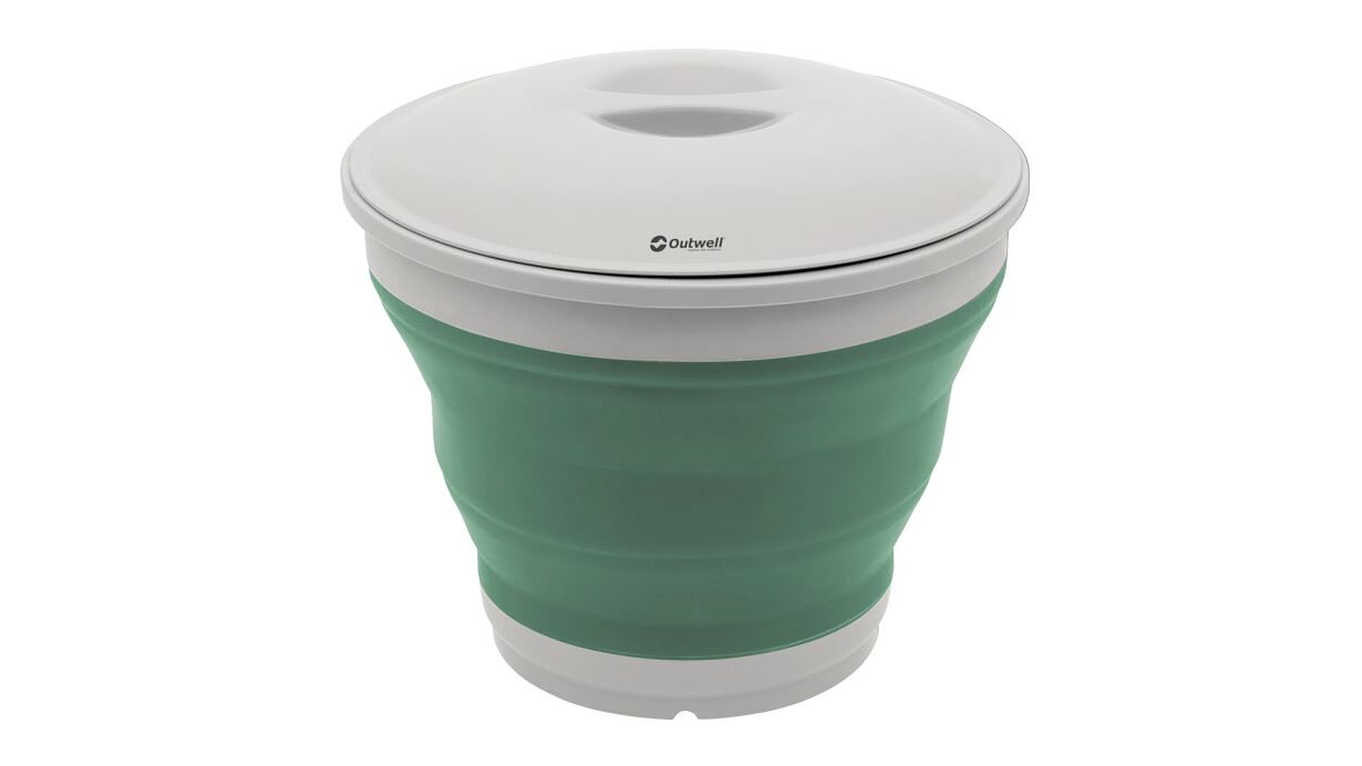 Faltbarer Collaps Eimer mit Deckel Shadow Green