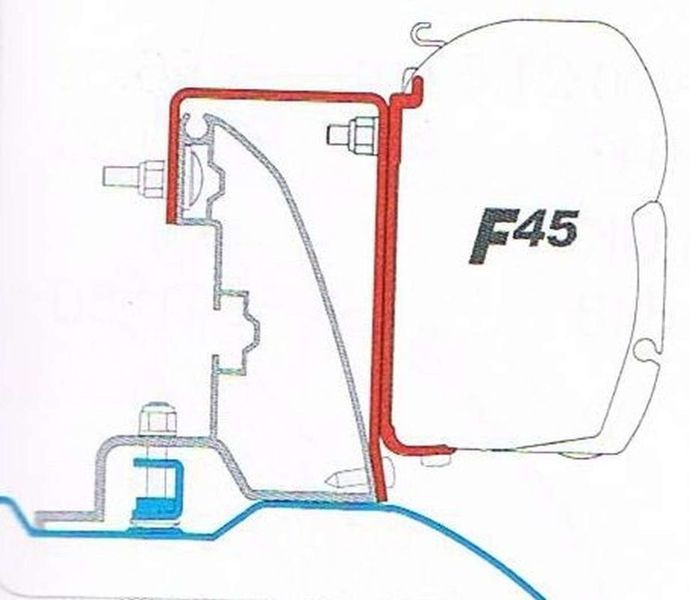 Adapter Kit für Fiat Ducato H2 Roof Rail