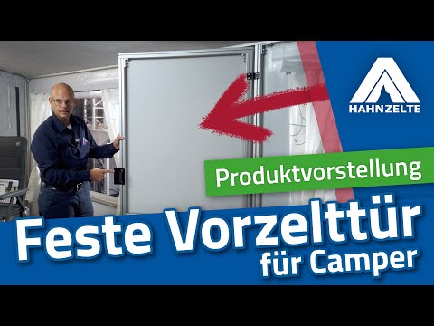 Feste Vorzelttür für Zelte mit Rundrohrgestänge