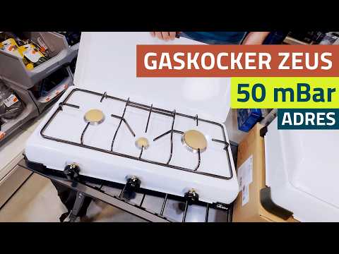 Gaskocher Zeus 50 mbar 1 flammig mit Zündsicherung